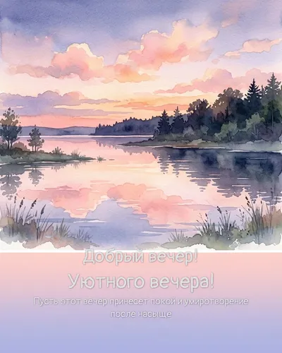 Добрый вечер! Уютного вечера! — evening lake 06